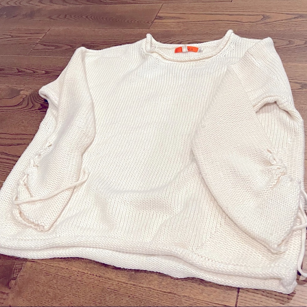 Cream crew neck Onea sweater